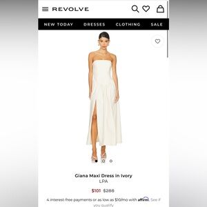 LPA Elegant Ivory Maxi Dress - WORN ONCE